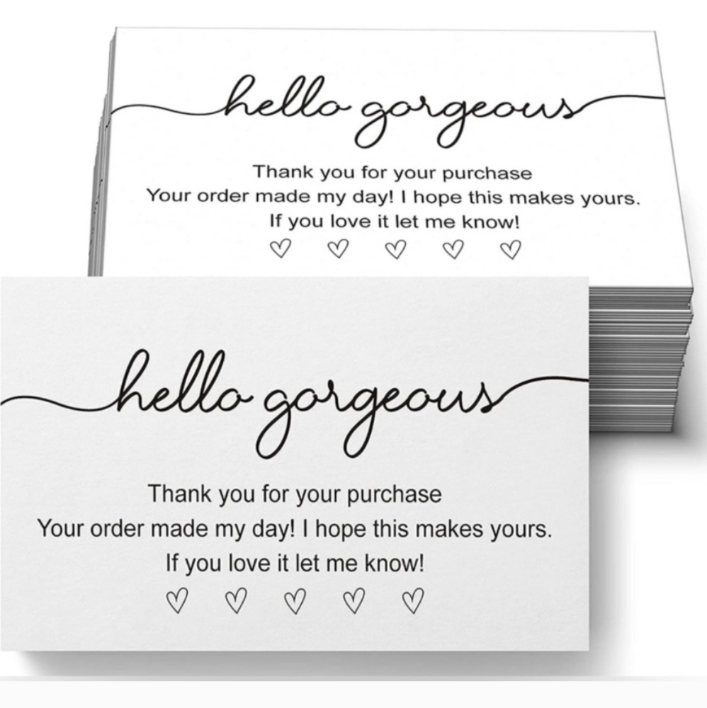 25 - "Hello Gorgeous" Thank You Cards